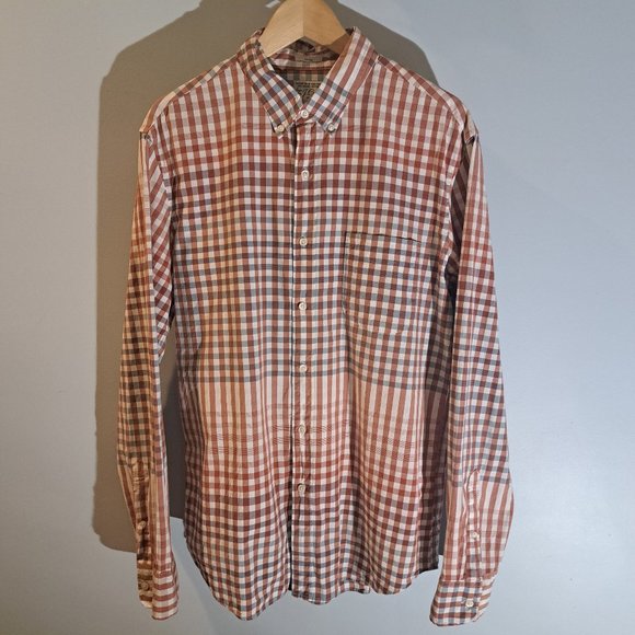 J. Crew Men's Large Slim Fit Stretch 98% Organic Cotton Shirt Style AI902 - Picture 2 of 15